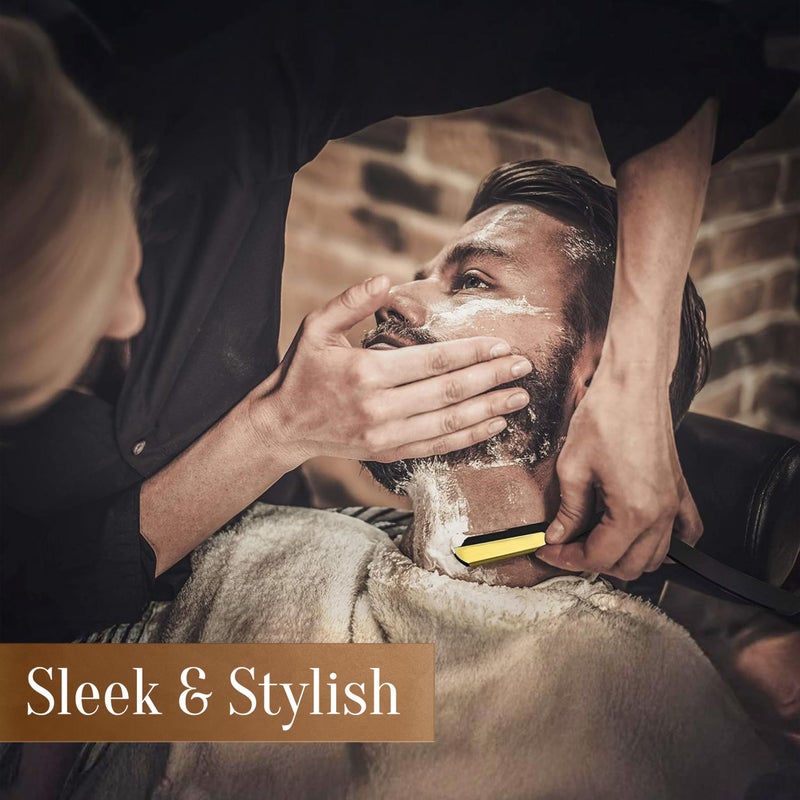 FACON FacÃ³n Straight Razors for Men - Professional Barber Straight Edge Razor Kit with 100 Blades, Classic Stainless Steel Barbero Shaver for a Smooth & Precise Shave, Premium Barber Razor for Men's Shaving - Image 3